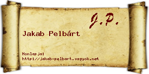 Jakab Pelbárt névjegykártya